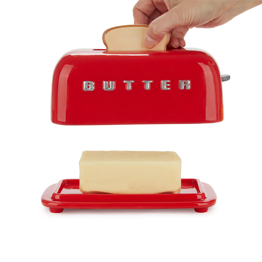 TRAY RED TOASTY BUTTER