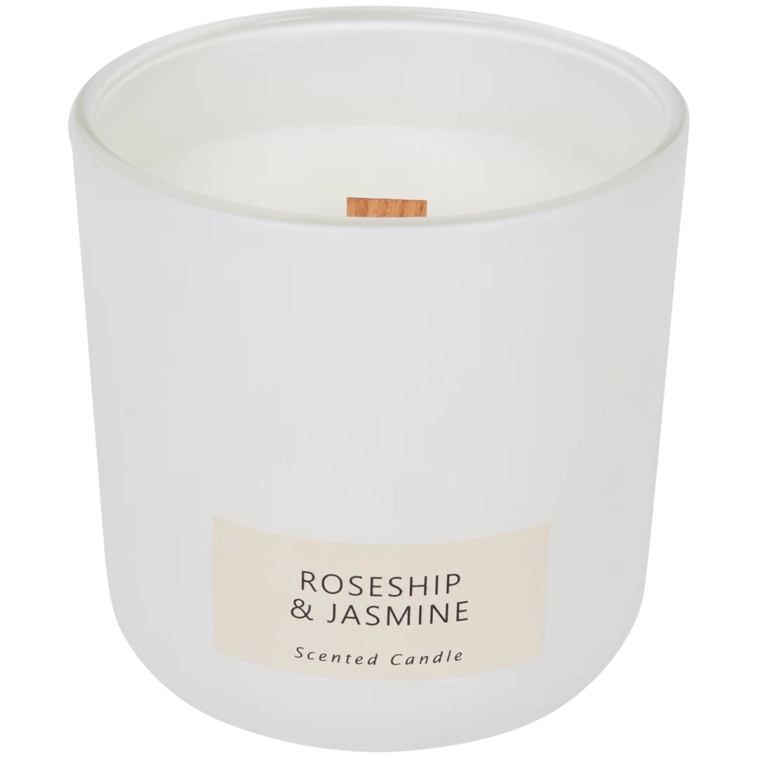 SCENTED CANDLE WHITE ROSESHIP