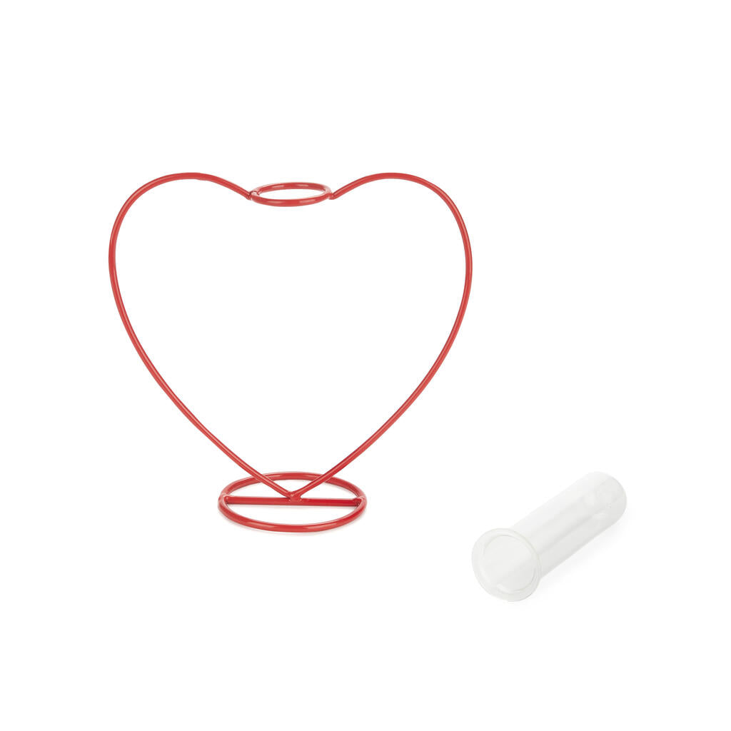 VASE LOVE RED HEART