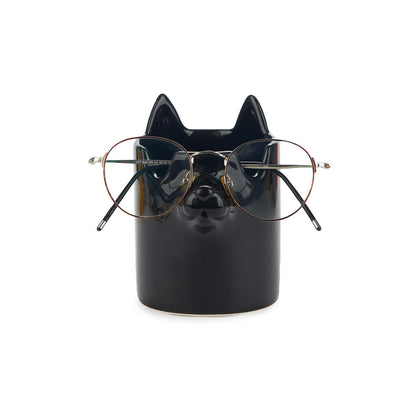 PEN HOLDER BLACK NOSY CAT
