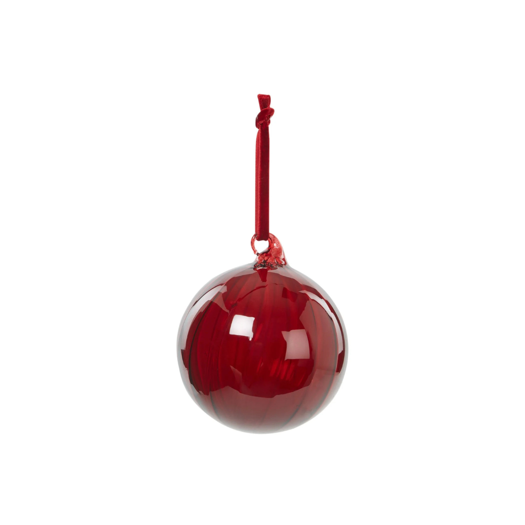 CHRISTMAS BALL RED SHISHI