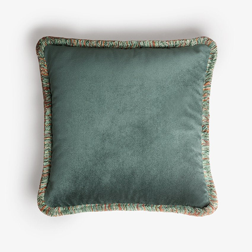 CUSHION GREEN FRINGES