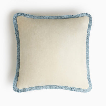 CUSHION WHITE FRINGES