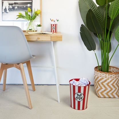 WASTE BASKET RED POPCORN