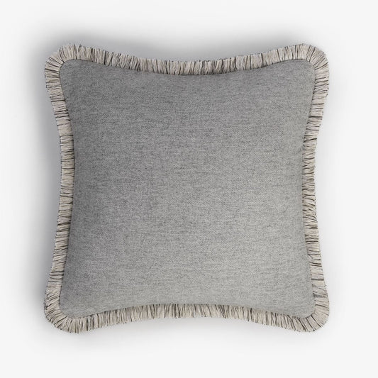 CUSHION GREY FRINGES