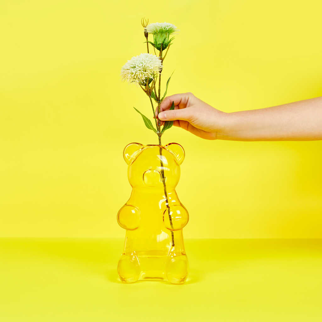 VASE YELLOW YUMMY BEAR