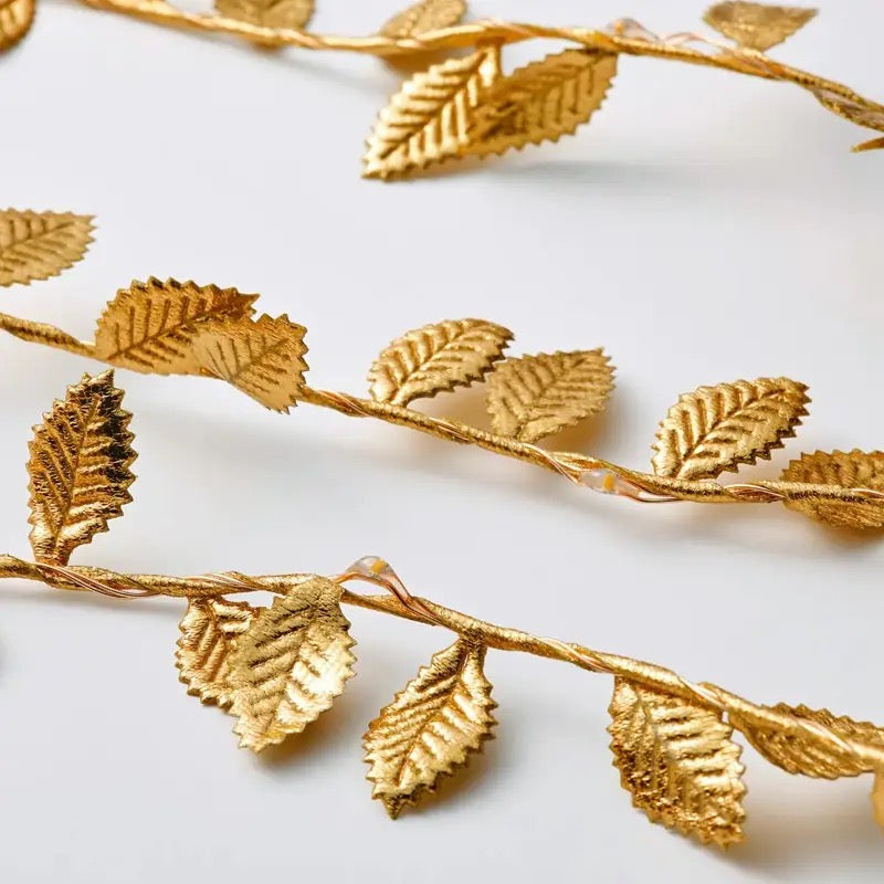 DECORATION LIGHT GOLD LEAVES