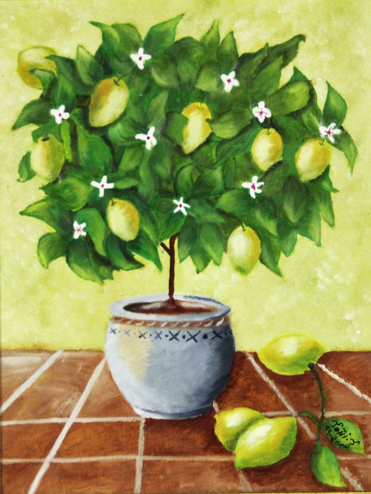 PAINTING TONY LEMON TREE