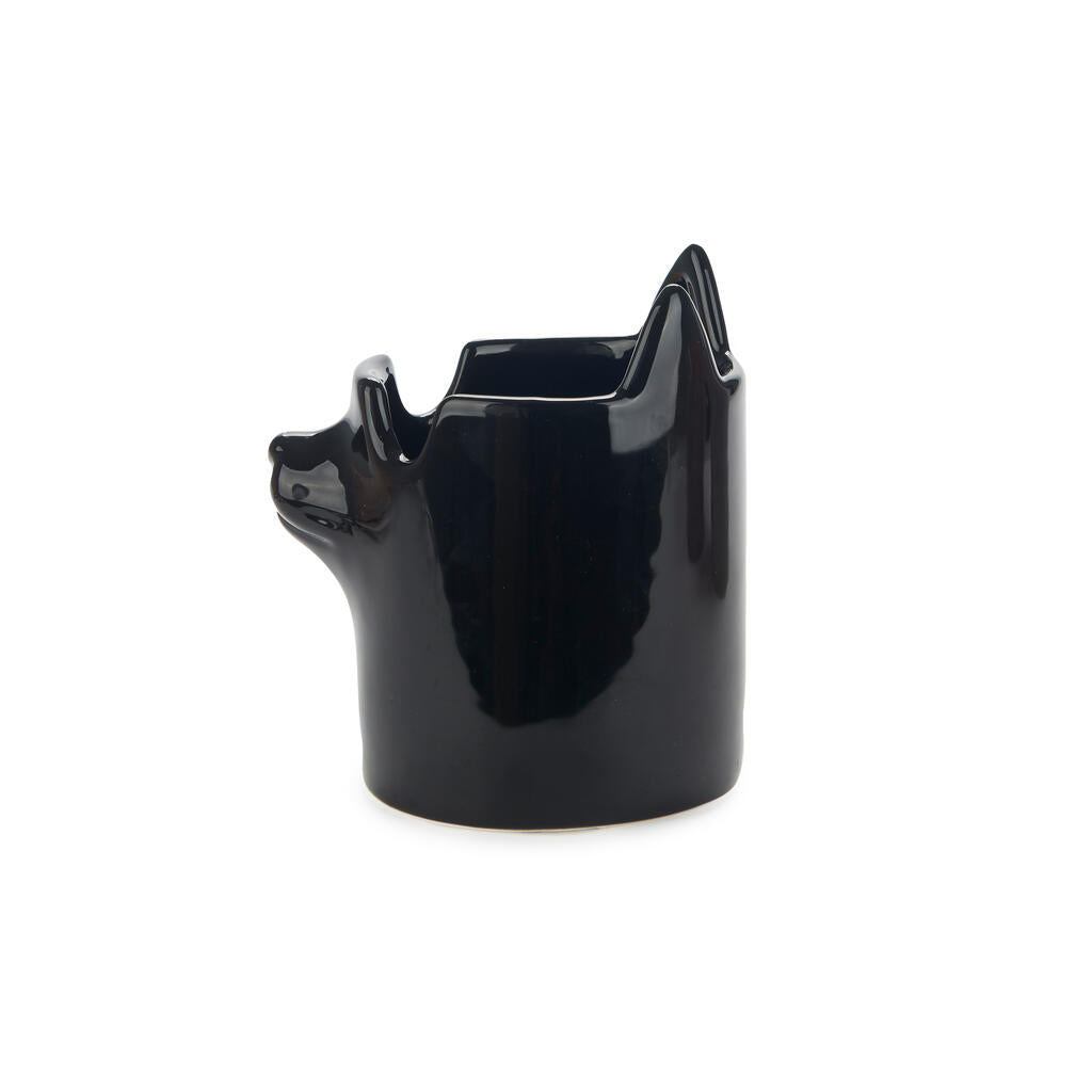 PEN HOLDER BLACK NOSY CAT