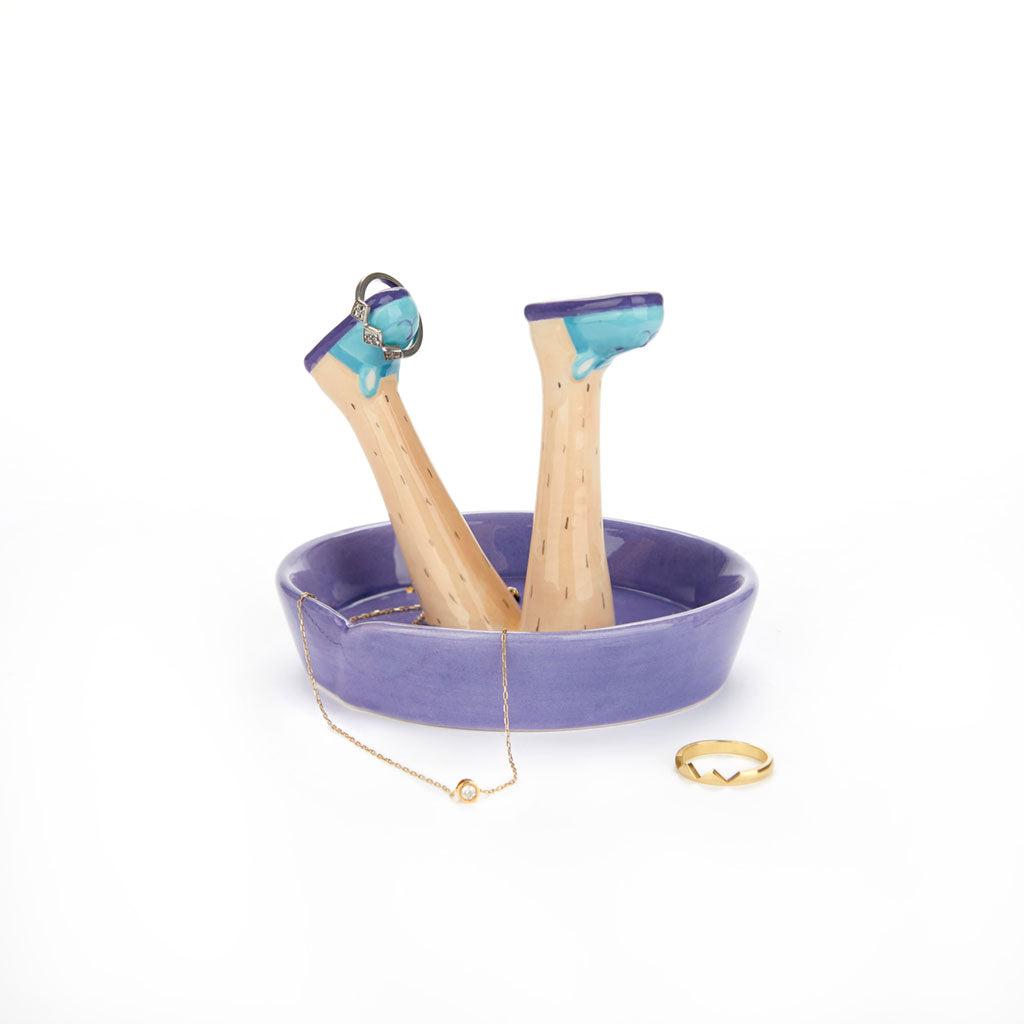 JEWELRY HOLDER PURPLE LEGS