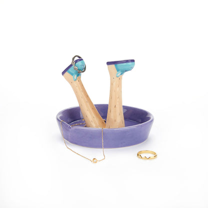 JEWELRY HOLDER PURPLE LEGS