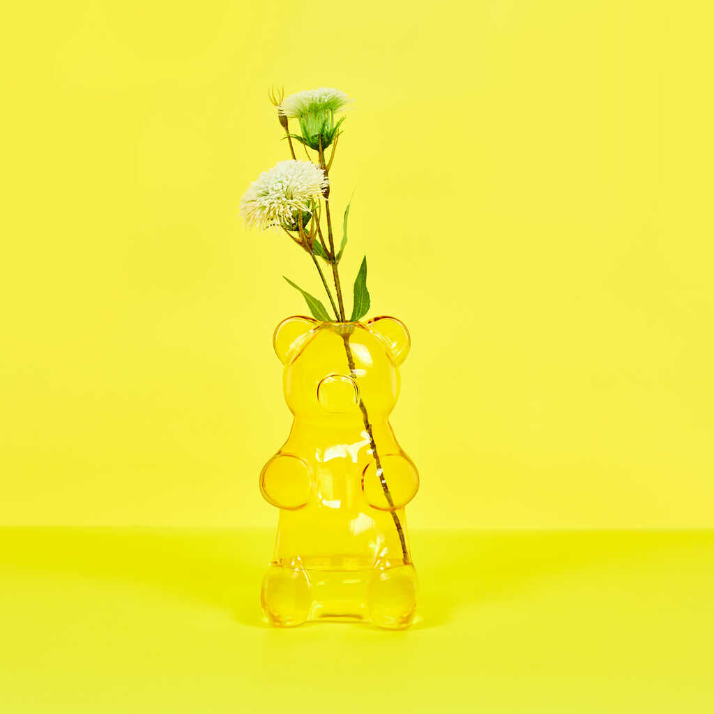VASE YELLOW YUMMY BEAR