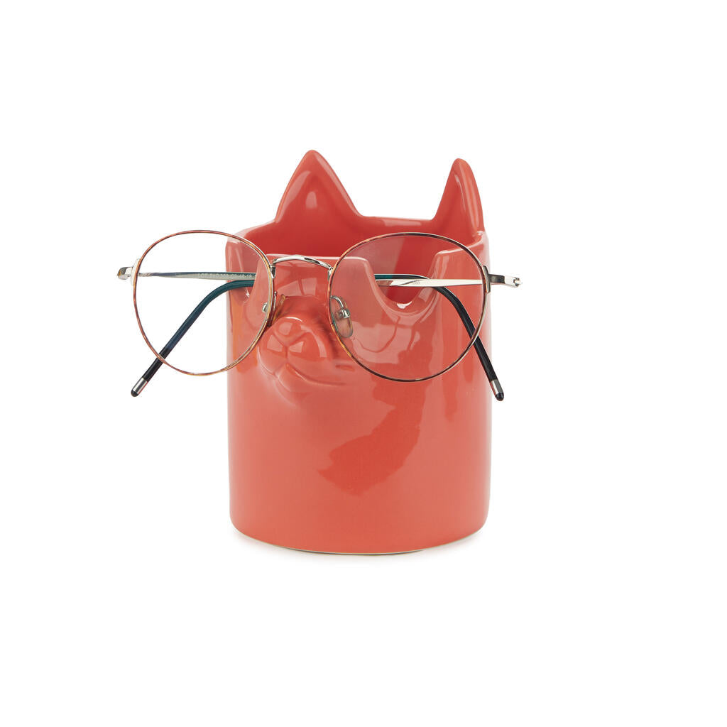 PEN HOLDER RED NOSY CAT