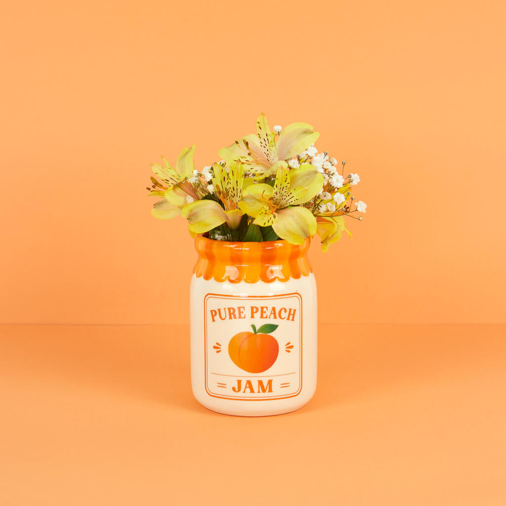 VASE CERAMIC ORANGE PEACH