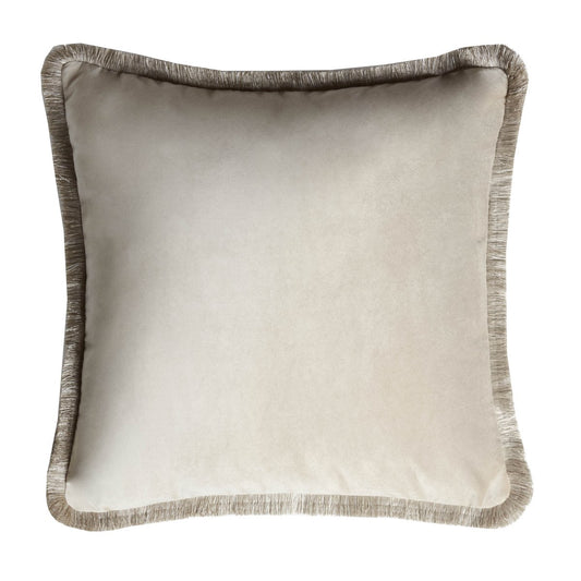 CUSHION SILVER FRINGES