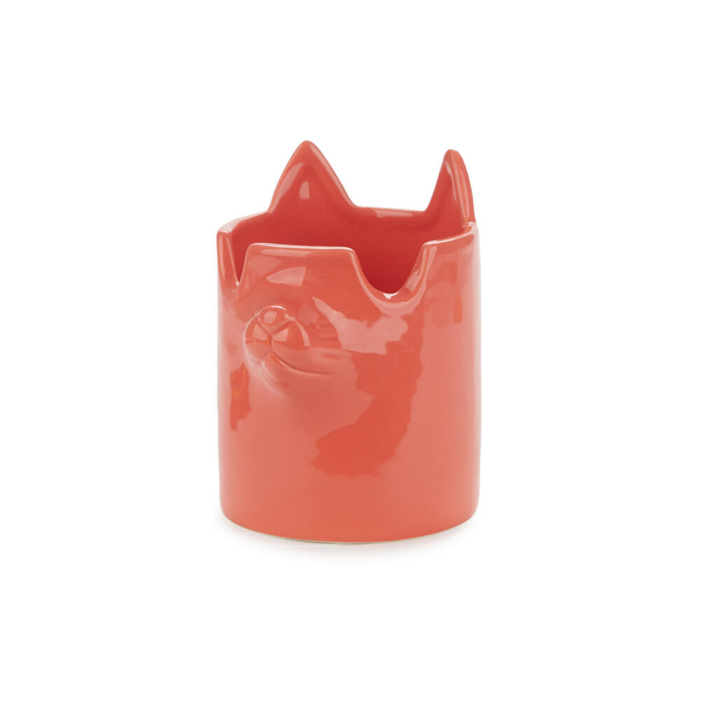 PEN HOLDER RED NOSY CAT
