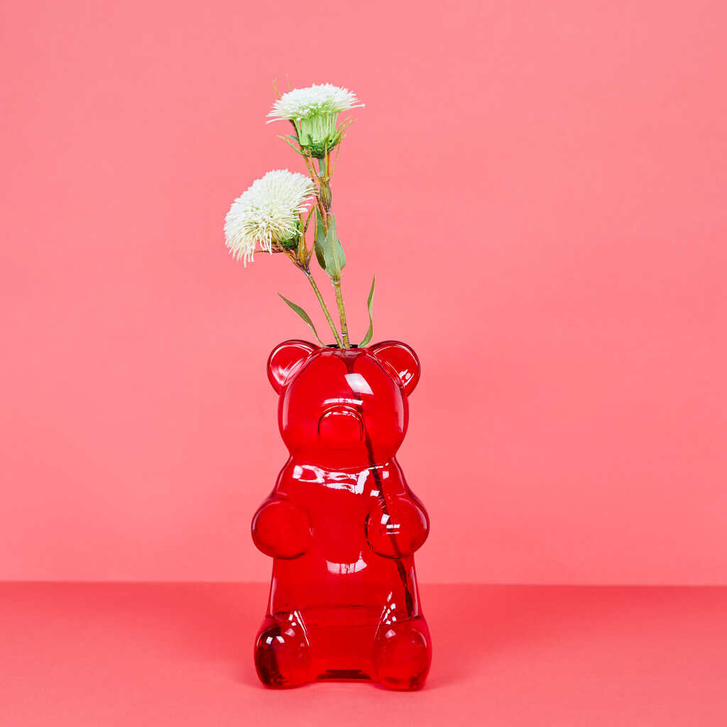 VASE RED YUMMY BEAR