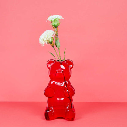 VASE RED YUMMY BEAR