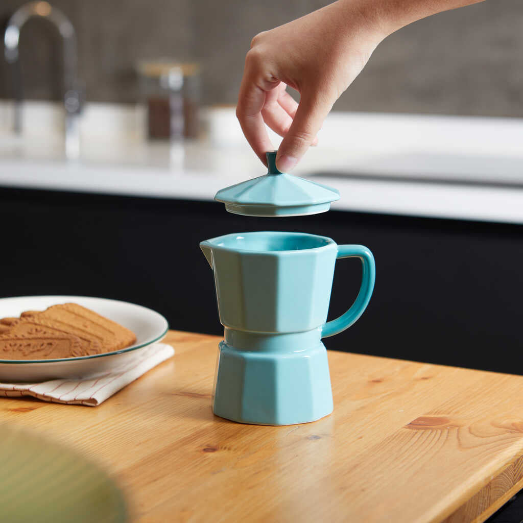 MUG CERAMIC TURQOUISE MOKA