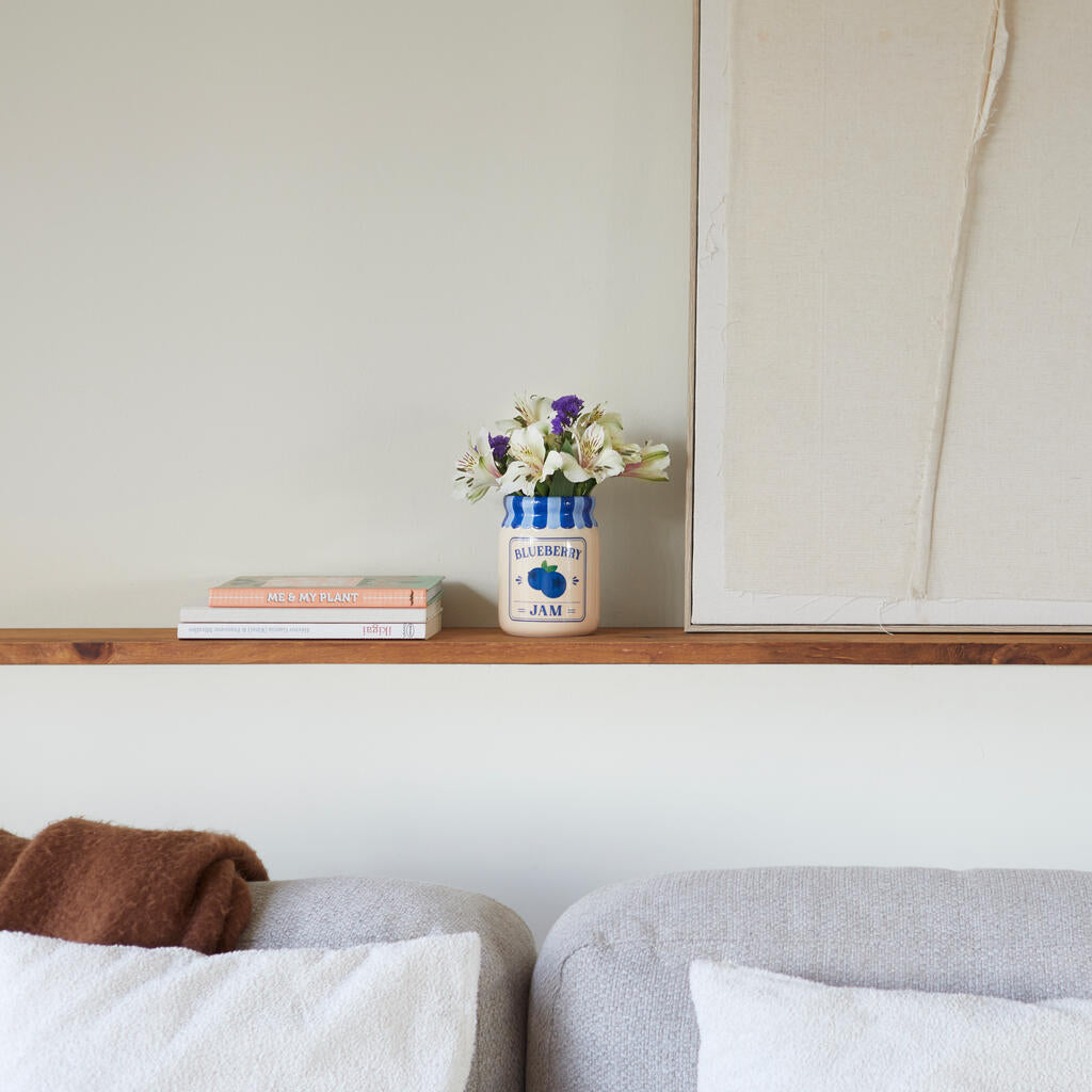 VASE CERAMIC BLUE BLUEBERRY