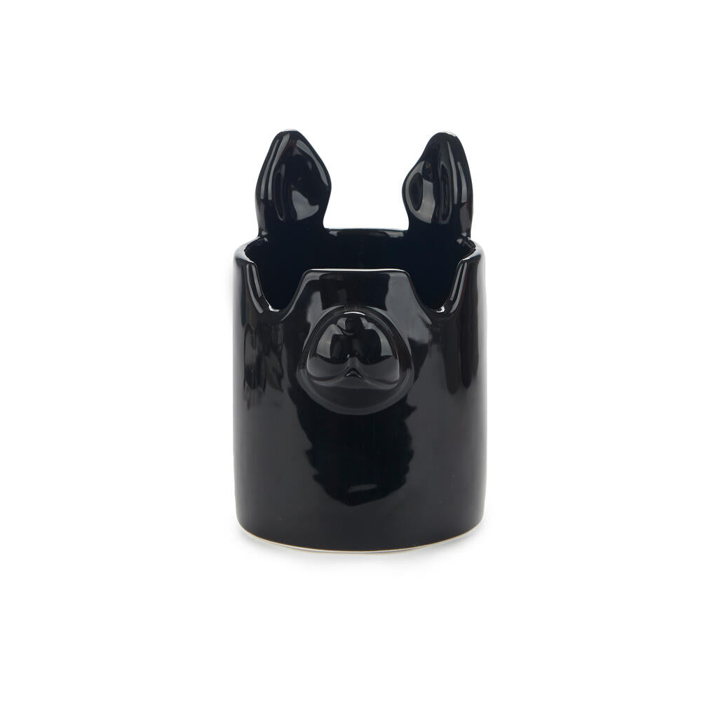 PEN HOLDER BLACK NOSY DOG
