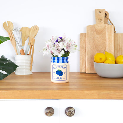 VASE CERAMIC BLUE BLUEBERRY