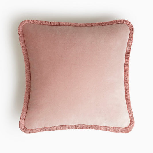 CUSHION PINK FRINGES