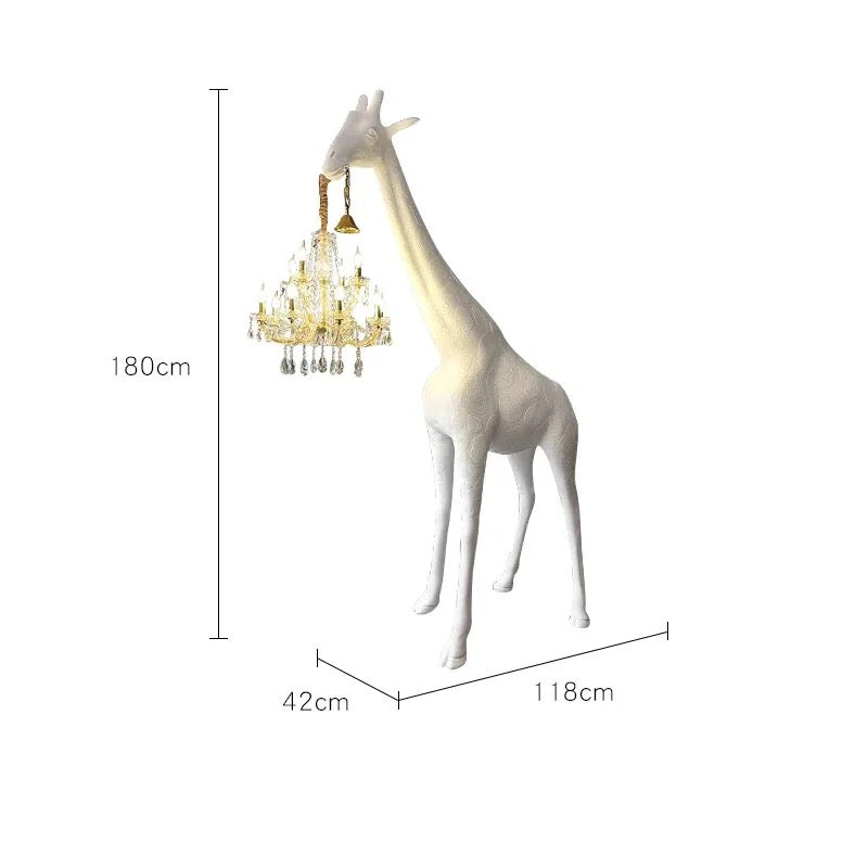 FLOOR LAMP WHITE GIRAFFE