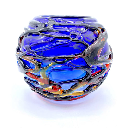 VASE BLUE MURANO CIRCUM