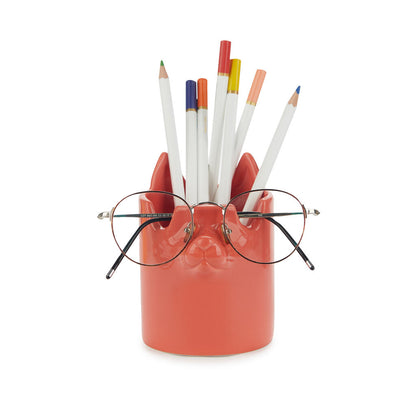 PEN HOLDER RED NOSY CAT