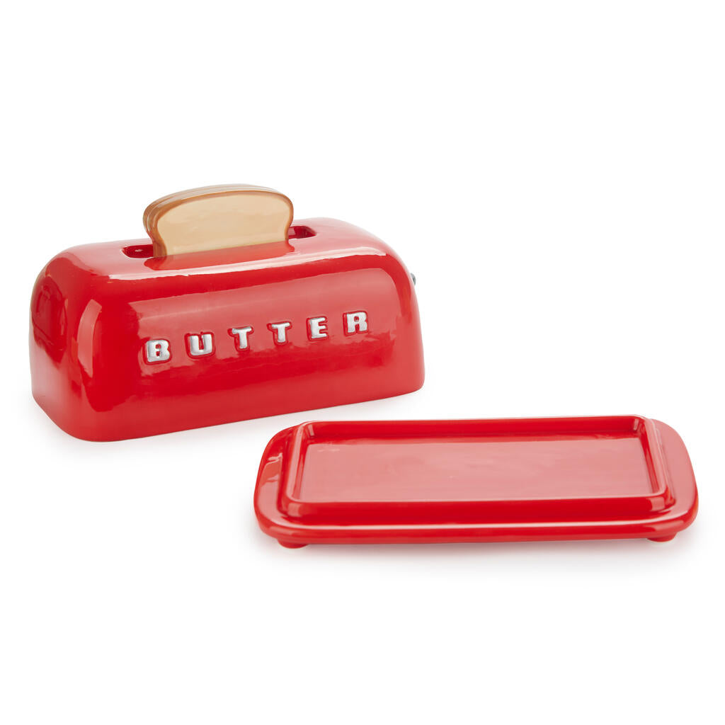 TRAY RED TOASTY BUTTER