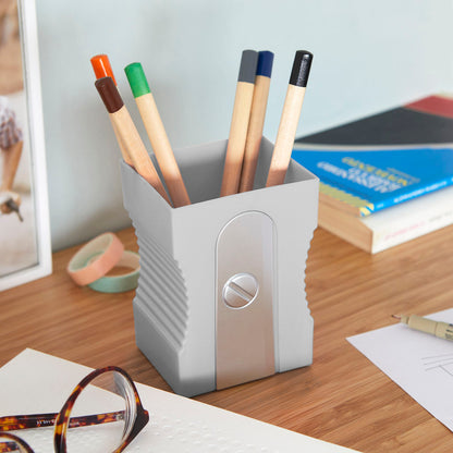 PEN HOLDER GREY SHARPENER
