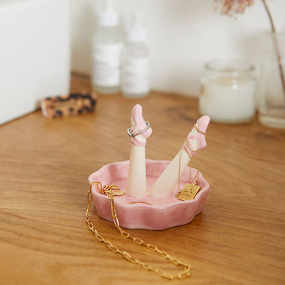 JEWELRY HOLDER PINK LEGS