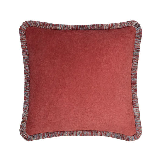 CUSHION RED FRINGES