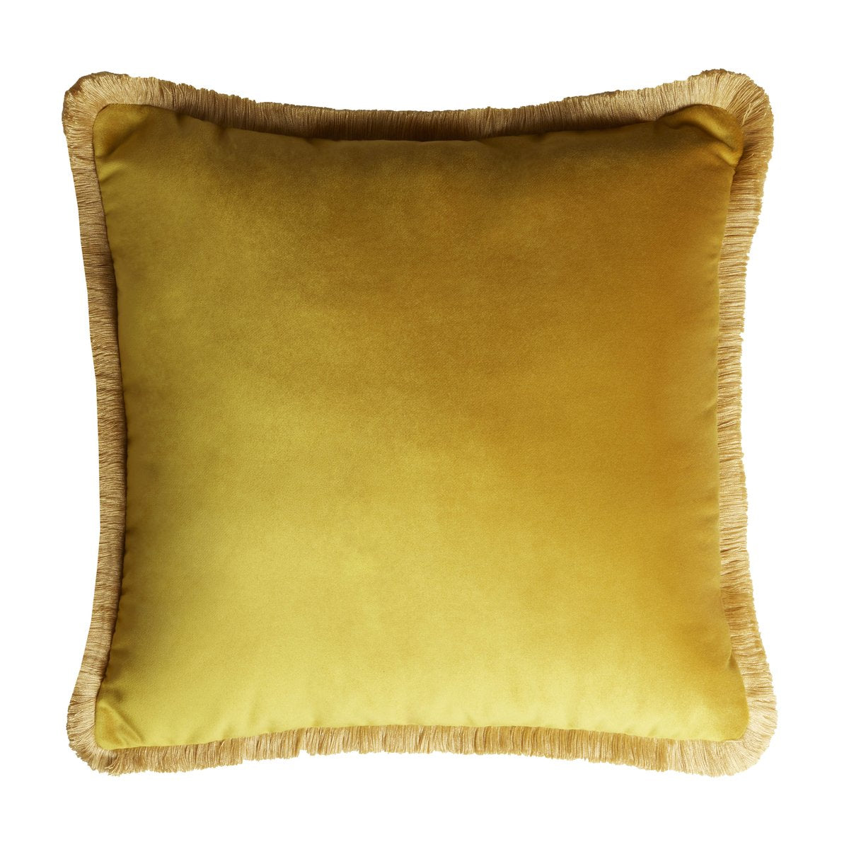 CUSHION YELLOW FRINGES