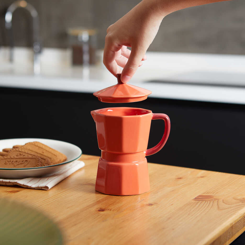 MUG CERAMIC RED MOKA