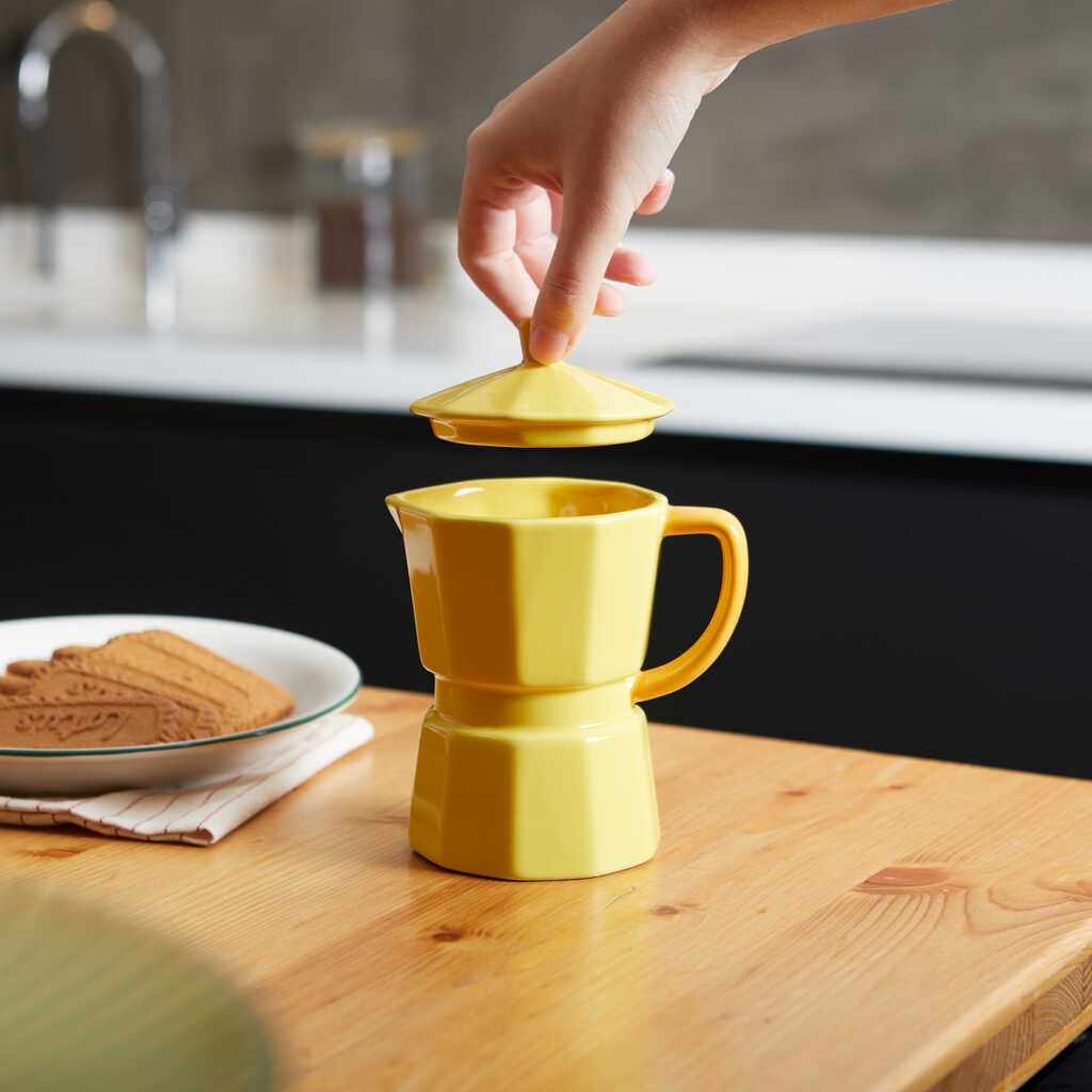 MUG CERAMIC YELLOW MOKA