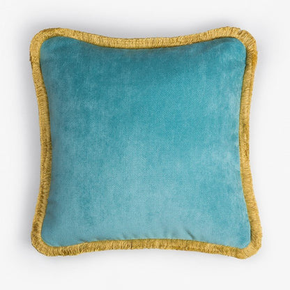 CUSHION BLUE FRINGES