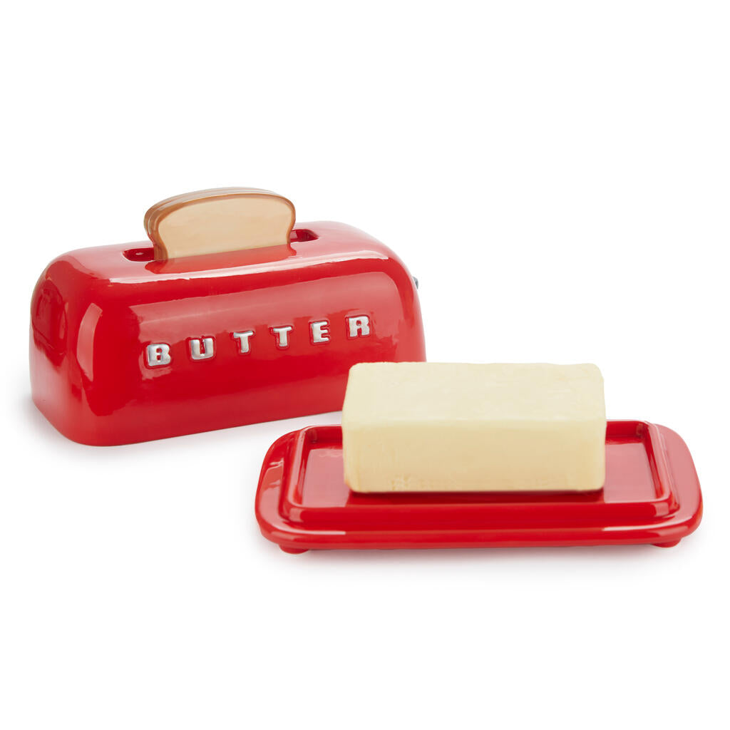 TRAY RED TOASTY BUTTER