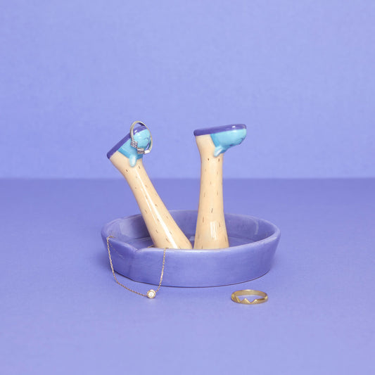 JEWELRY HOLDER PURPLE LEGS