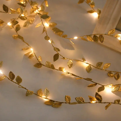 DECORATION LIGHT GOLD LEAVES