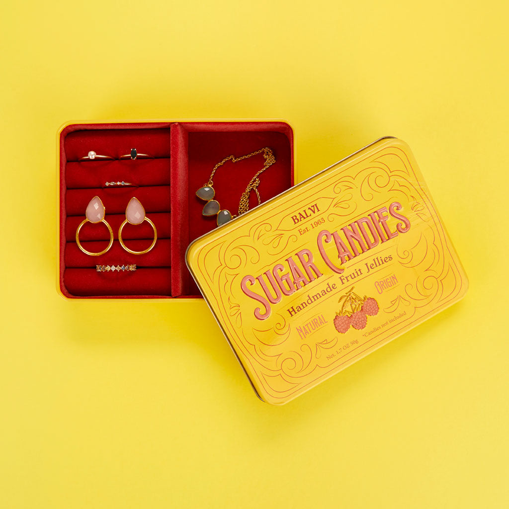 JEWELLERY BOX YELLOW CANDY