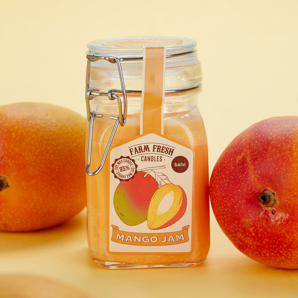 SCENTED CANDLE YELLOW MANGO