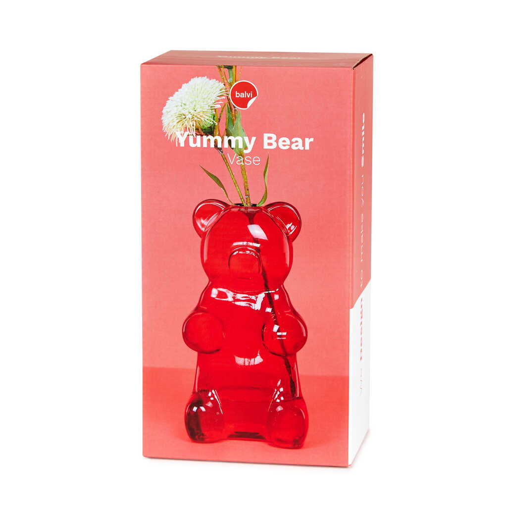 VASE RED YUMMY BEAR