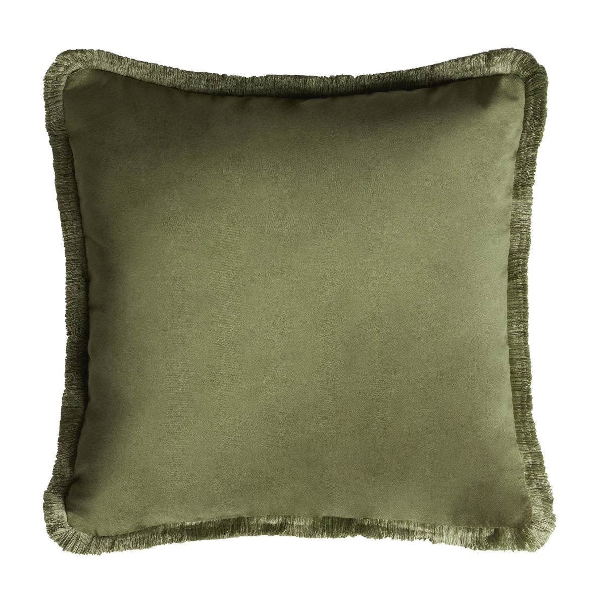 CUSHION GREEN FRINGES