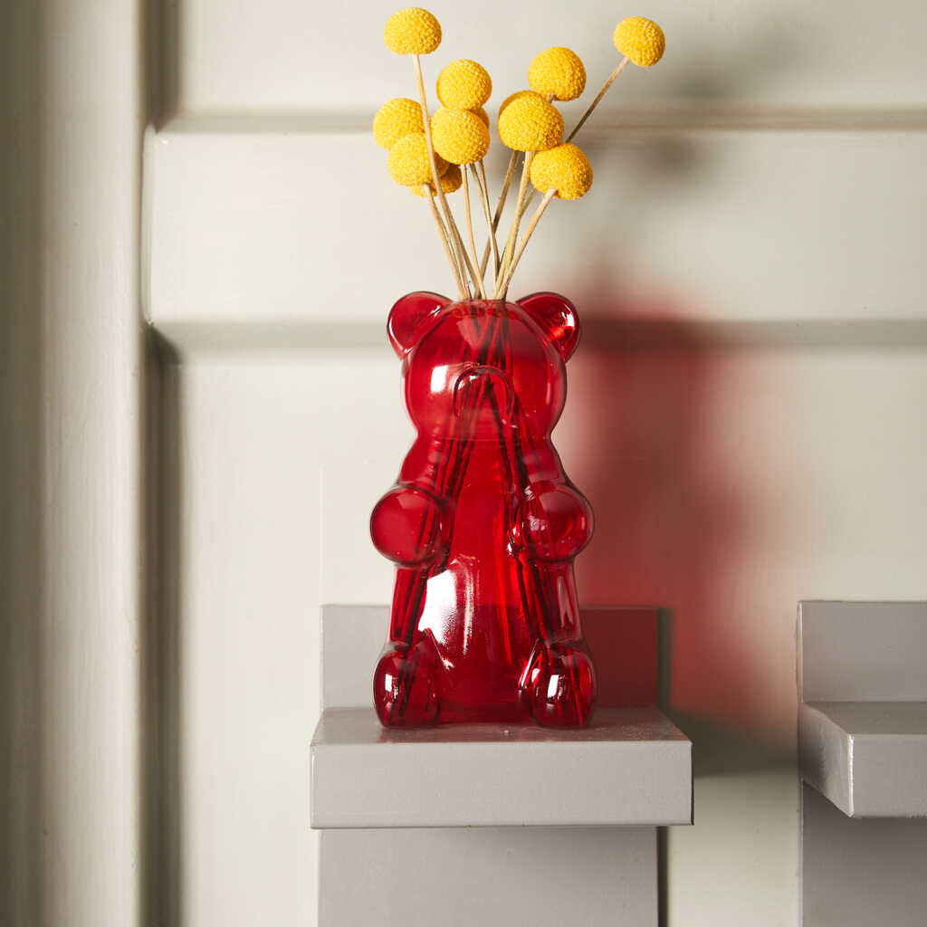 VASE RED YUMMY BEAR