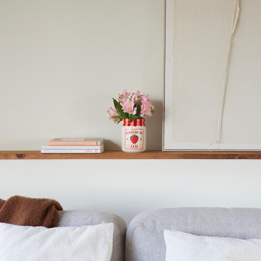 VASE CERAMIC RED STRAWBERRY