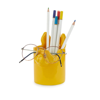 PEN HOLDER YELLOW NOSY DOG