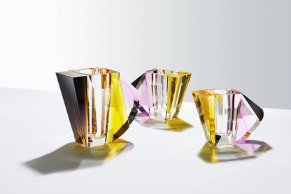 VASES CRYSTAL YELLOW COPEN