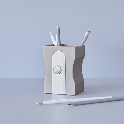 PEN HOLDER GREY SHARPENER